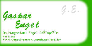 gaspar engel business card